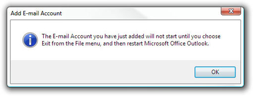 Restart Outlook.